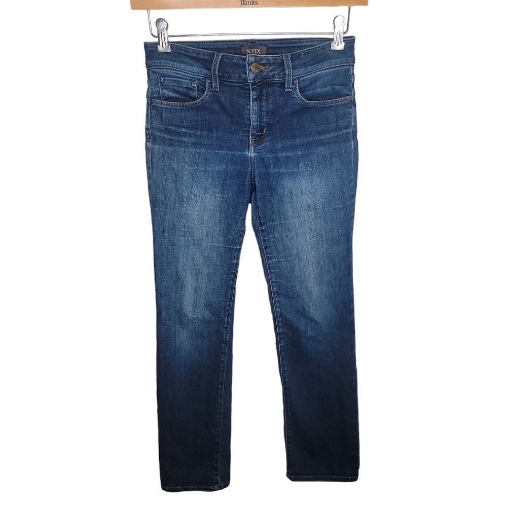 Nydj Marilyn Straight Leg Denim jeans size 4P 4 petite